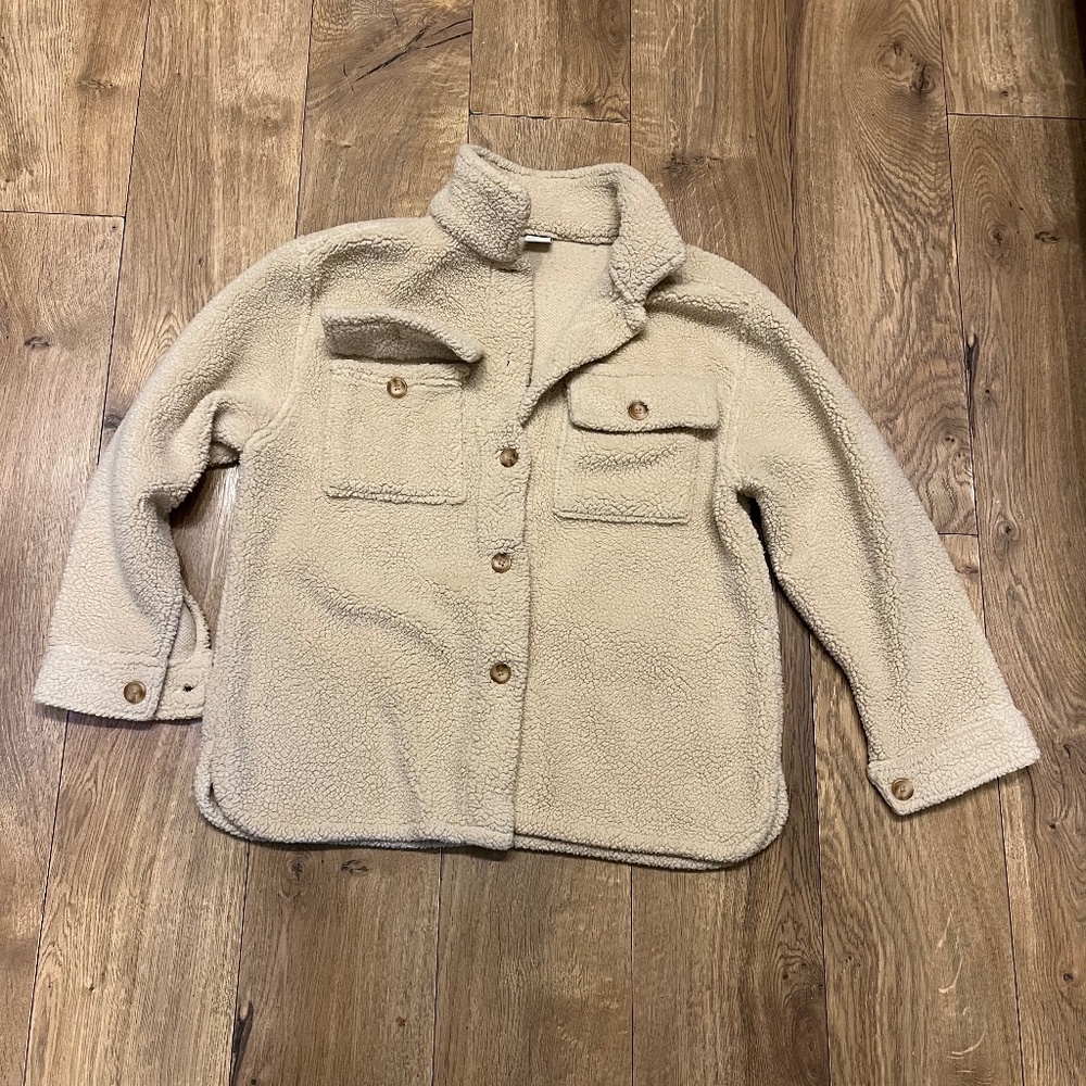 Girls Sherpa jacket 10/12 lightweight